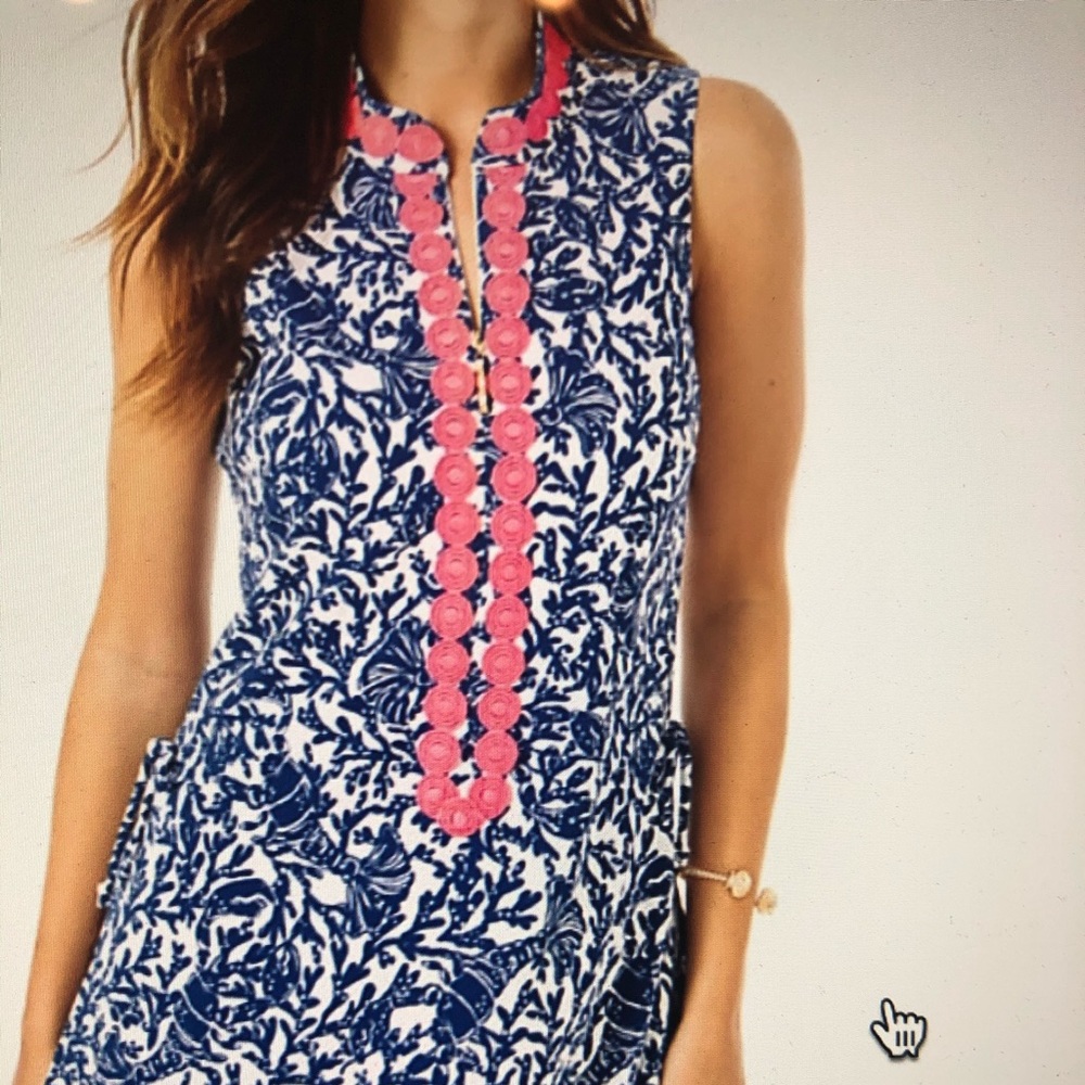 Lily Pulitzer jonna romper blue krillin it 6 NWT